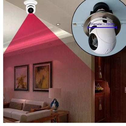 Camara Tipo Bombillo Wifi Ip Rotica 360°